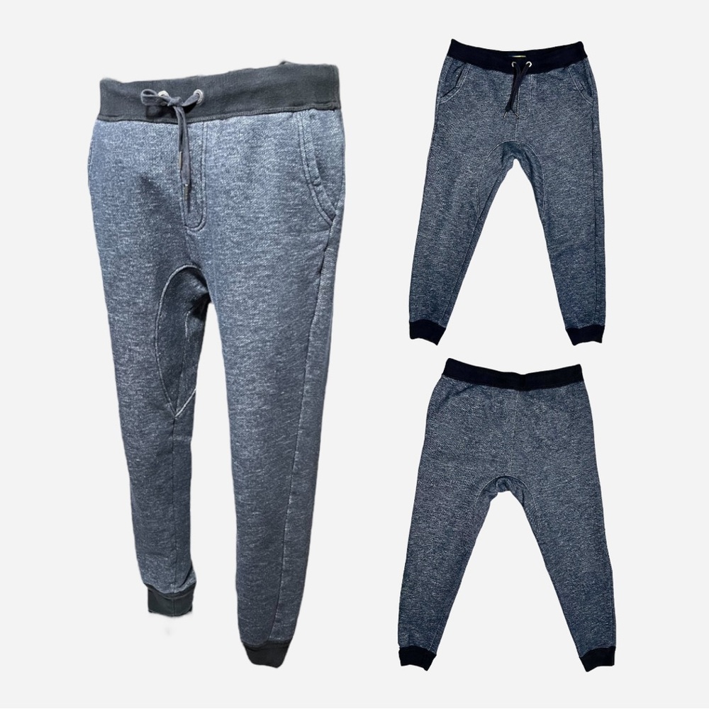 Prince and Fox Grey Black Drawstring Cuff Men’s Joggers Sz M
